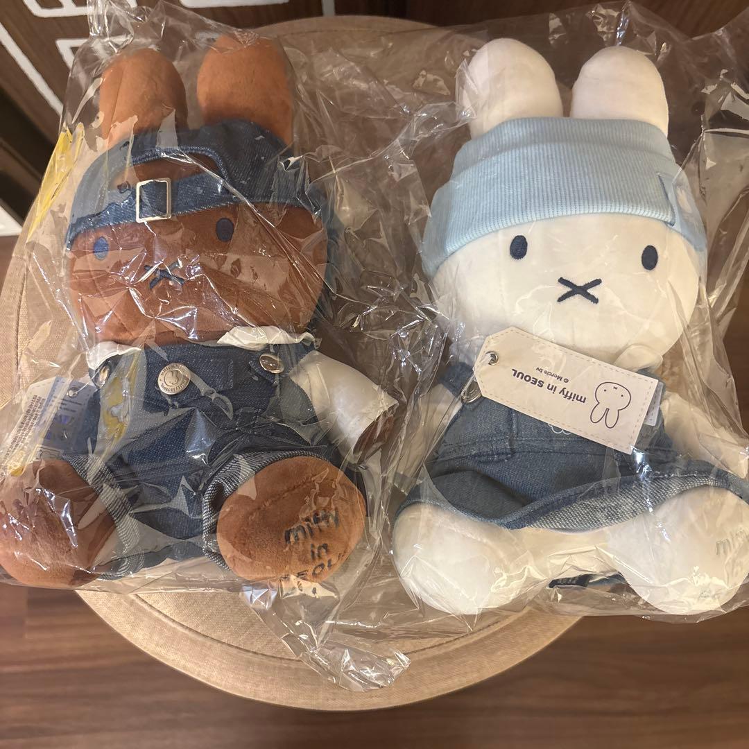 【新品】ミッフィーストア ソウル デニムエディション 韓国限定 ぬいぐるみ2体