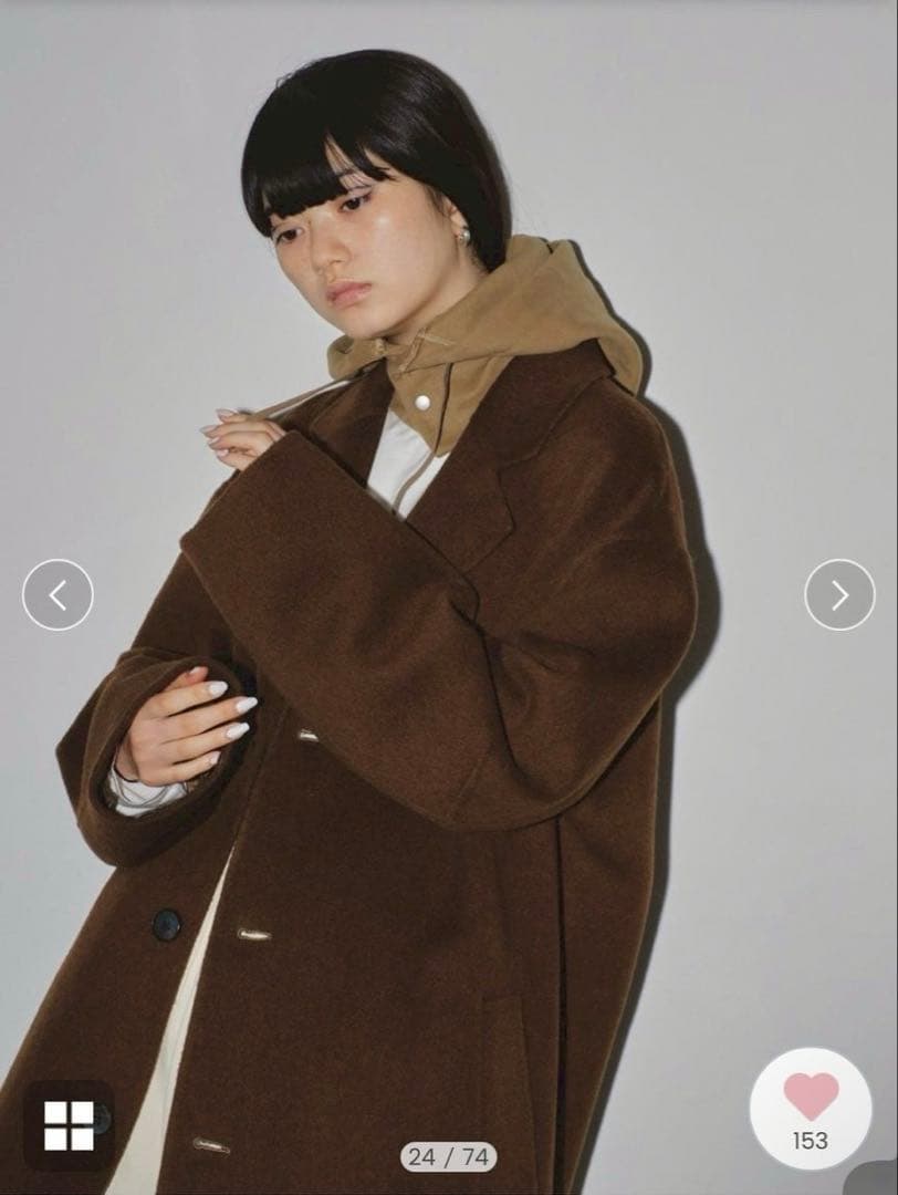 todayful トゥデイフル　wool over coat
