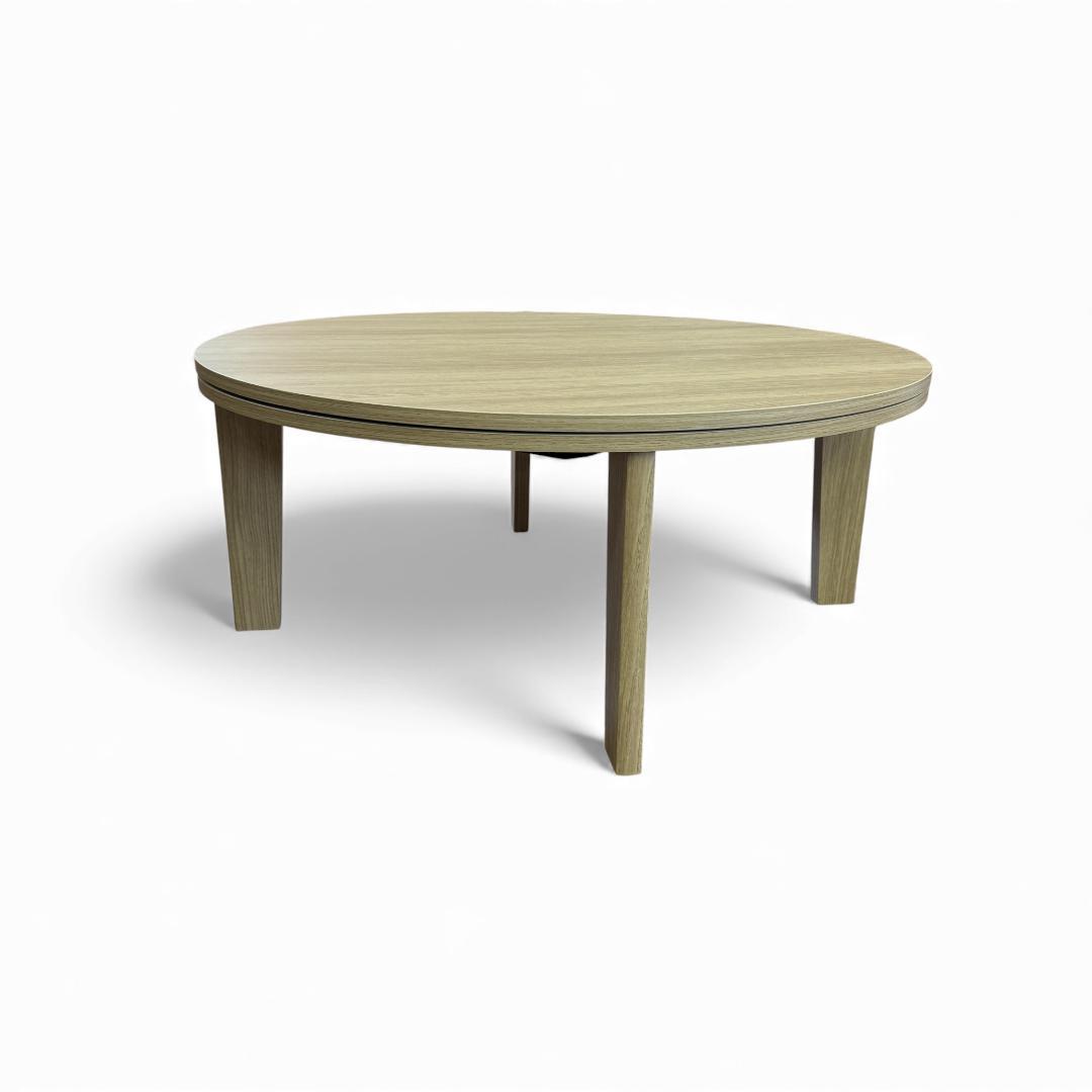 Rita 直径85cm【訳あり新品】円形こたつテーブル オーク調