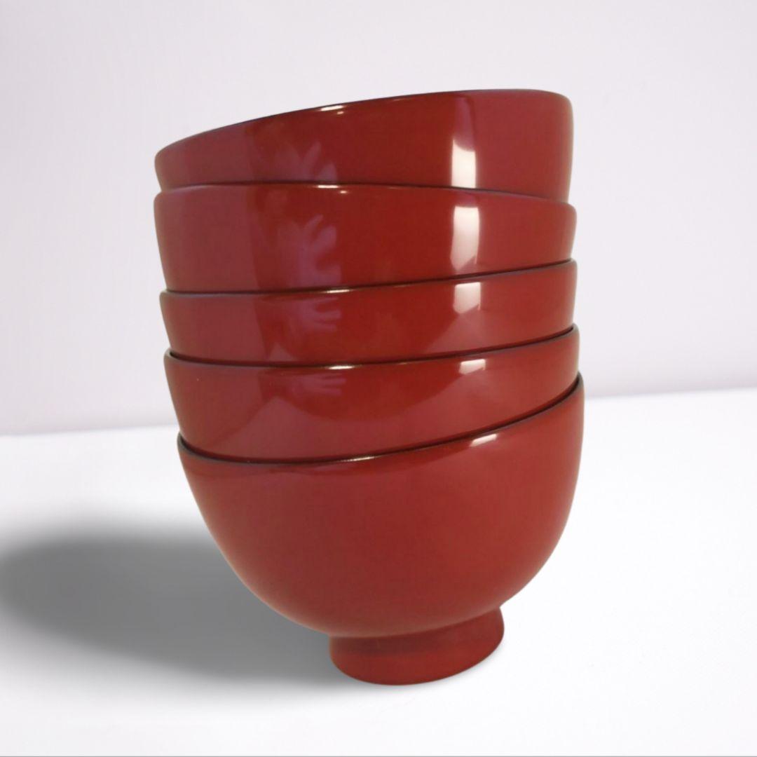 輪島塗 漆器 赤黒10客 汁椀 吸物椀 雑煮椀 和食器【新品、未使用品】