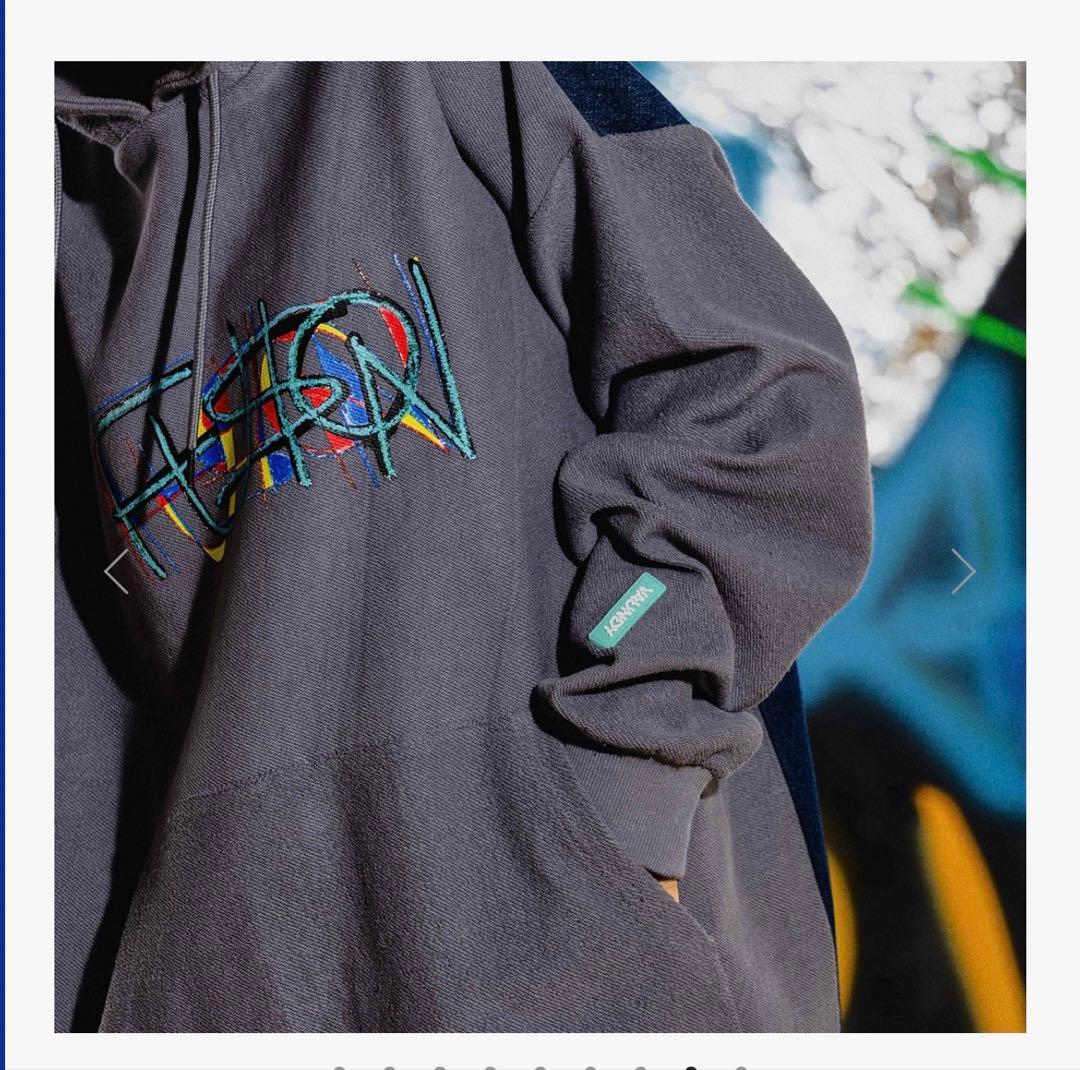 Vaundy 未開封 完売ロゴフーディパーカー Ｌグレーデニム