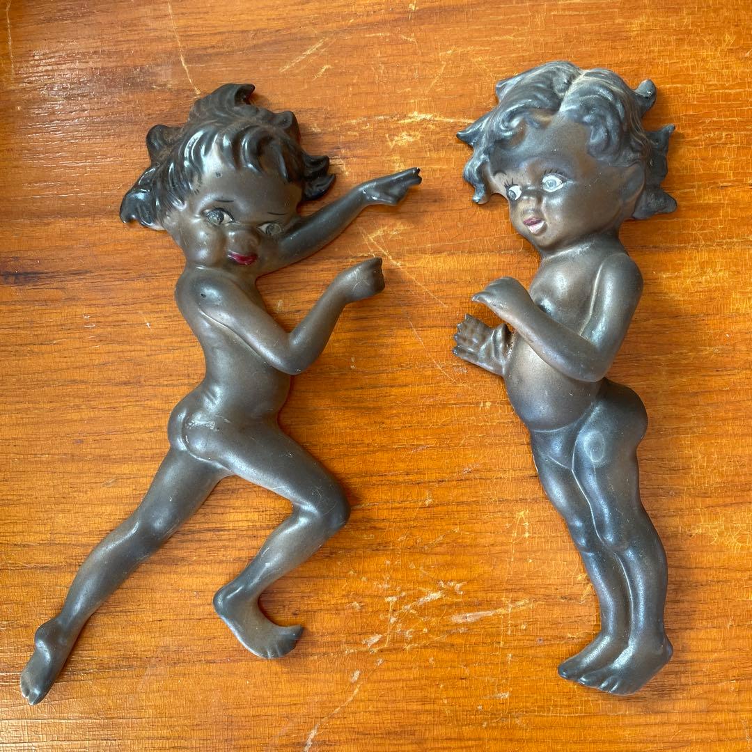 【希少】ミッドセンチュリー　50’s 壁掛け　2点セット