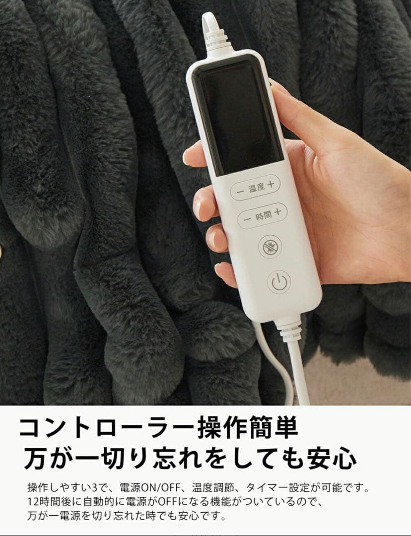 ふわとろ毛布 電気毛布 190×170 ダブル ひざ掛け 洗える ダニ退治