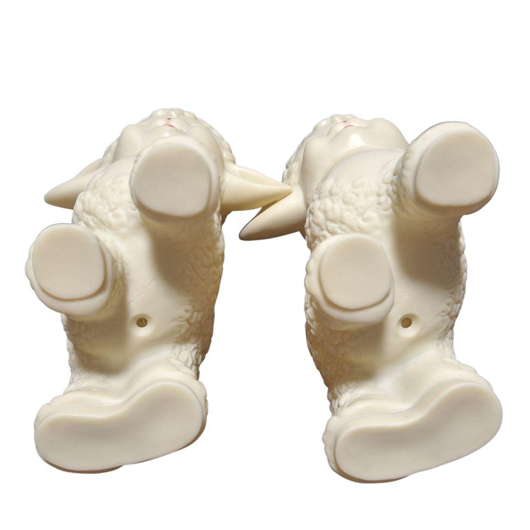 SUN RUBBER CO. 1955刻印 ひつじソフビ 2体 笛鳴る 16cm