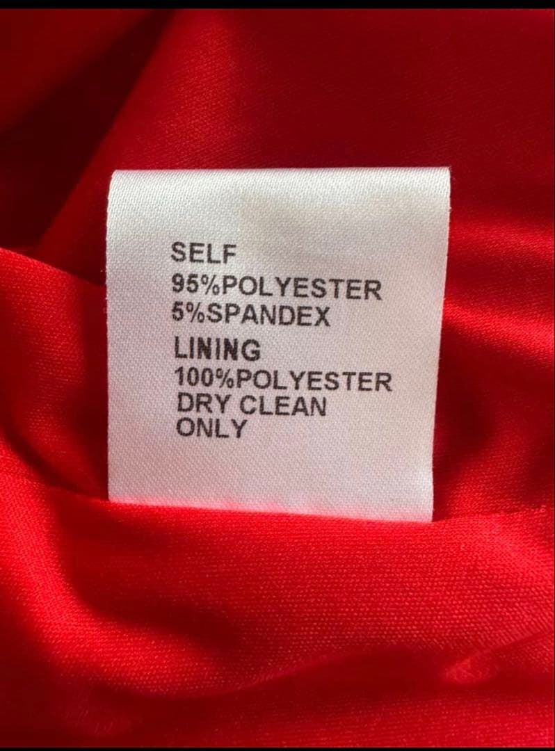 【極美品】TADASHI SHOJIダダシショージ 赤 ドレス 長袖ワンピース