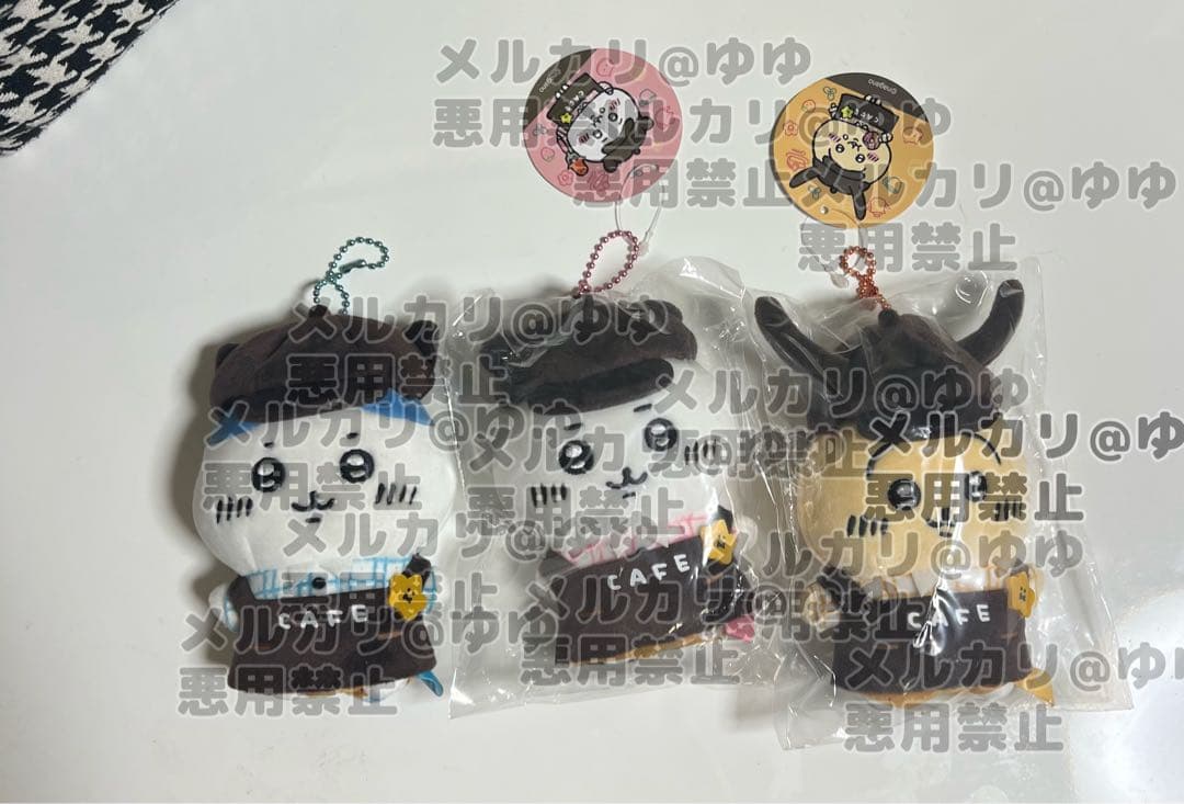 ちいかわ カフェの店員さんマスコット うさぎ ハチワレ 本物 新品 ぬいぐるみ