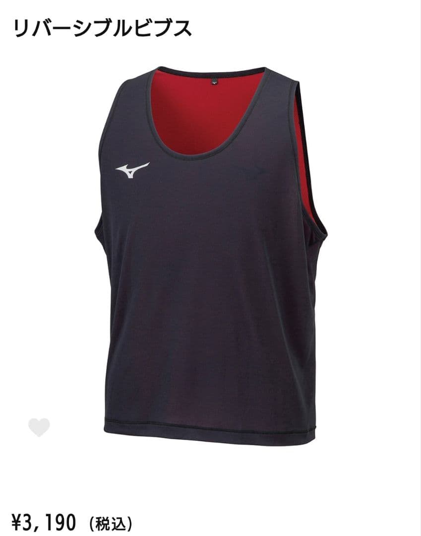 総額31,900円　ミズノ リバーシブル ビブス 10枚セット　赤＆黒　ゼッケン