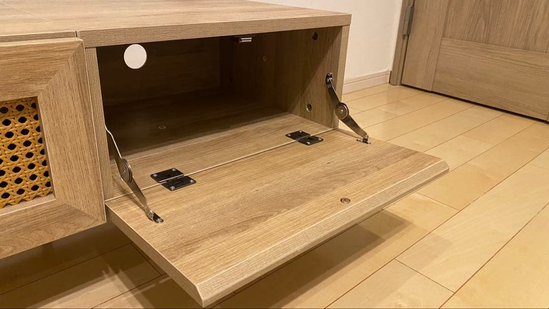 【直接取引】テレビボード　テレビ台　ラタン調　北欧　ナチュラルオーク　150cm