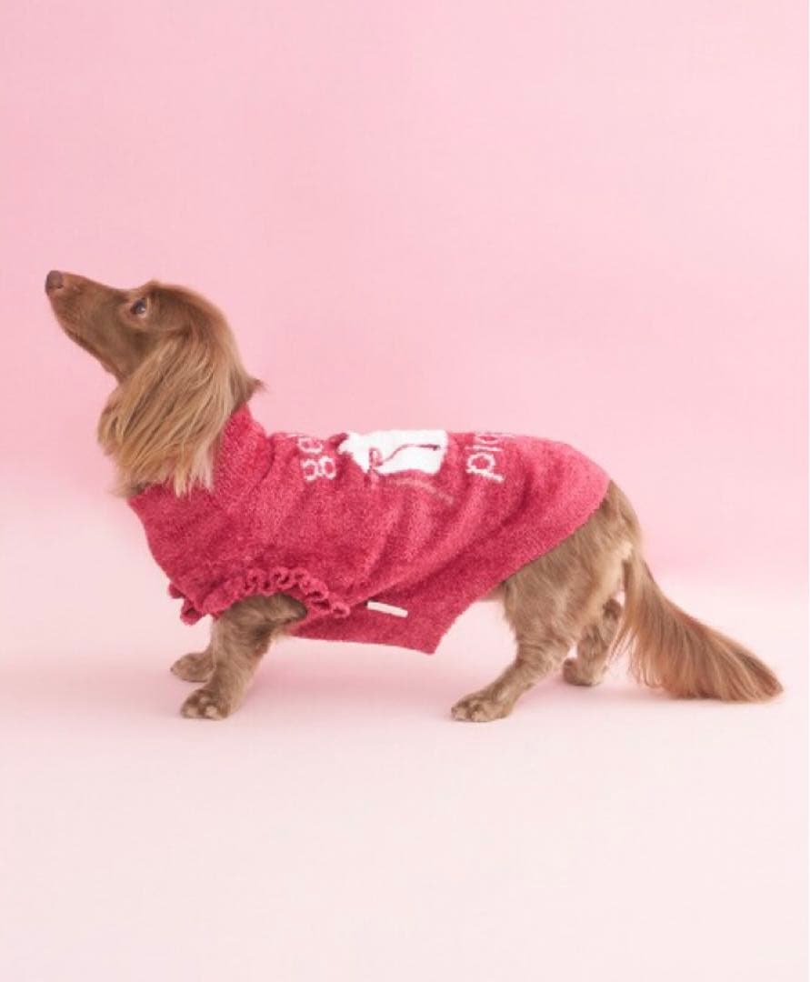 ジェラートピケ　オータムケーキジャガードプルオーバー　ピンク　レッド　Mサイズ