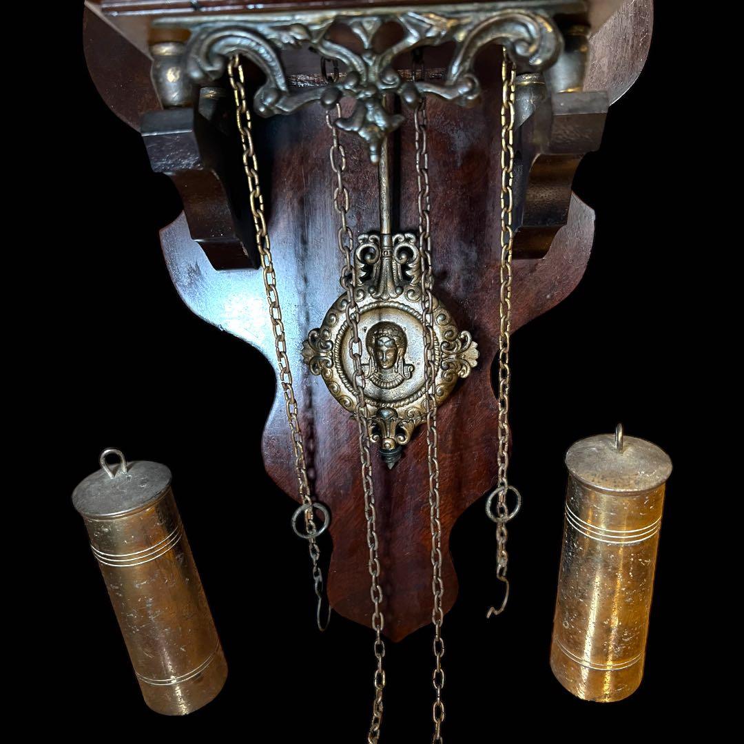 鸛《極稀少》動作確認済 ワルミンク ウーバ ムーンフェイズ 分銅式振り子掛時計