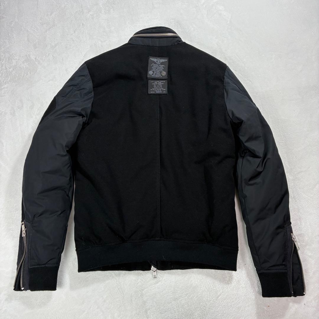 美品✨ディーゼル コットンジップアップブルゾン シングルライダース