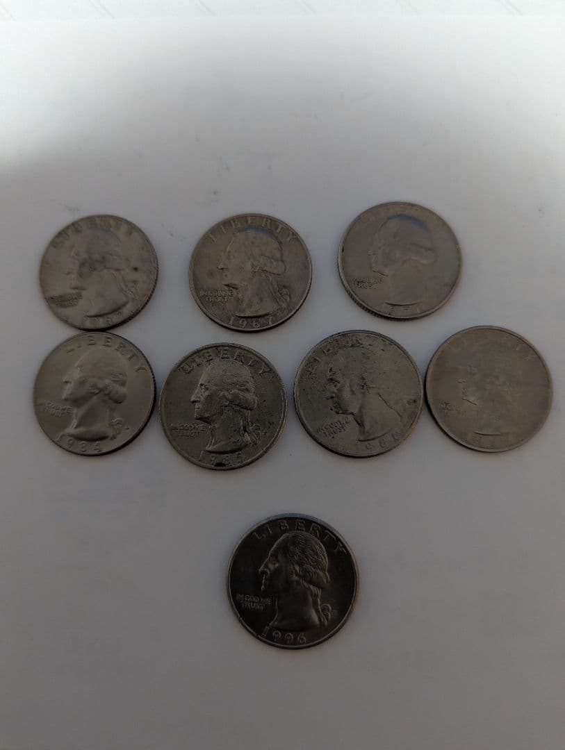 クォーター10枚と5セント2枚 計12枚セット 希少ミントマークの物あり