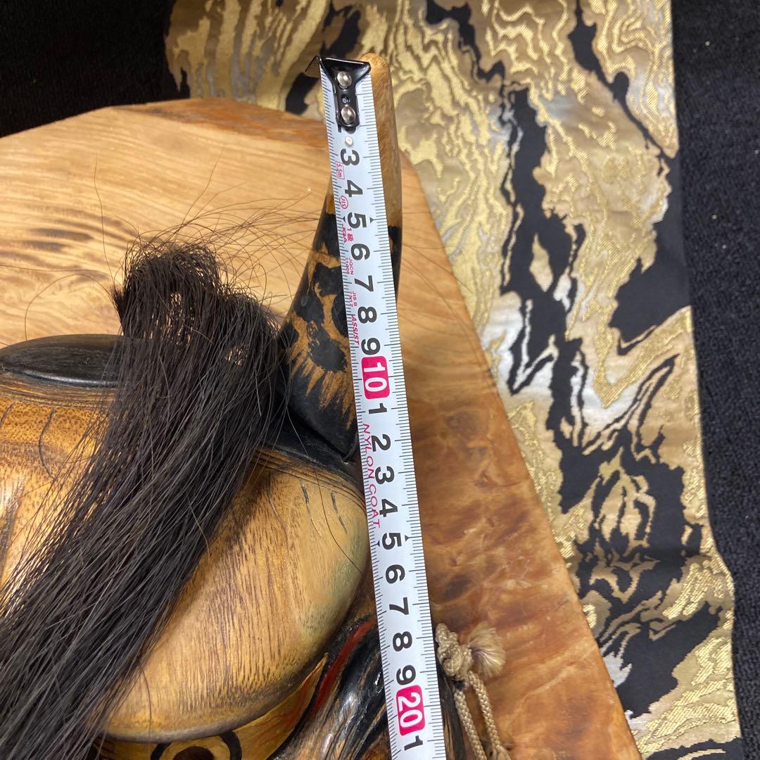 【迫力の神楽面 】般若面 木彫 敏秋作✨【ガハハ本舗お宝倉庫市】