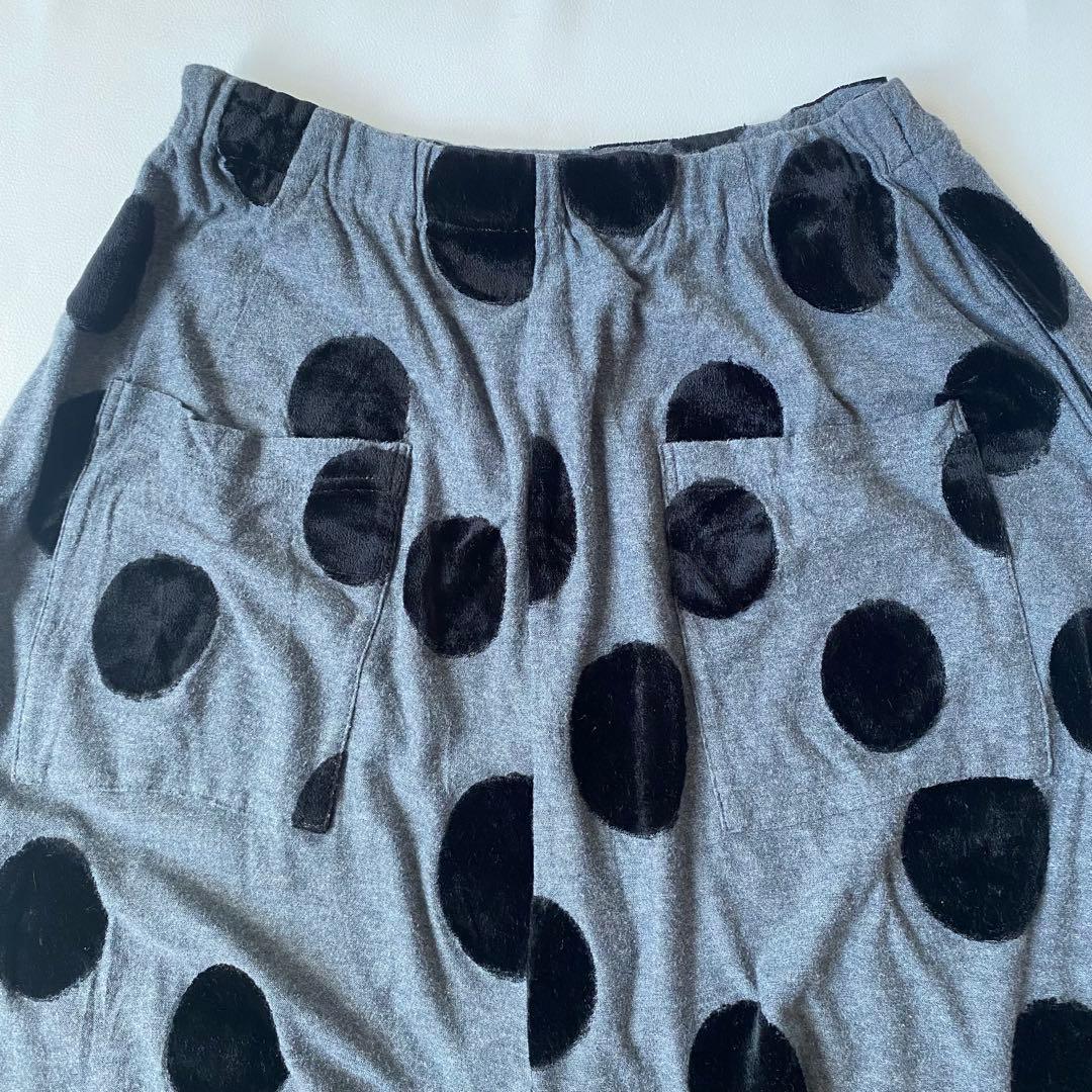 【美品】芽風　サルエルパンツ　センソユニコ　フロッキー　水玉 (ドット、ドッド)