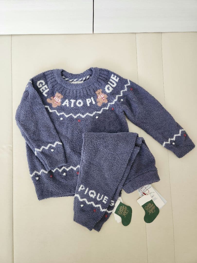 【新品】ジェラートピケ　キッズ　ルームウェア　上下セット