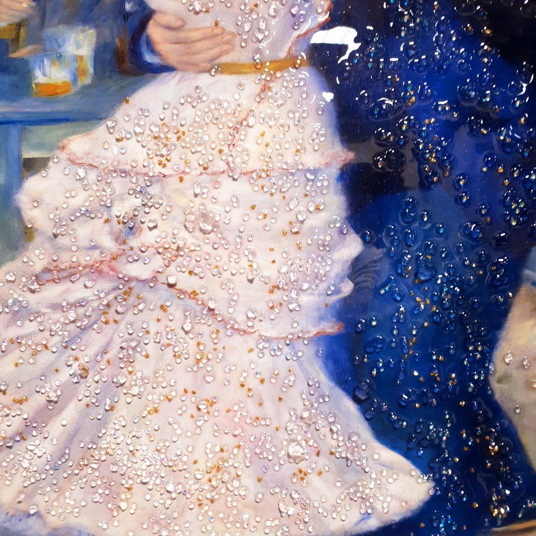 輸入雑貨　天然石　ルノワール作『1883年ブージヴァルのダンス』』　クリスタル