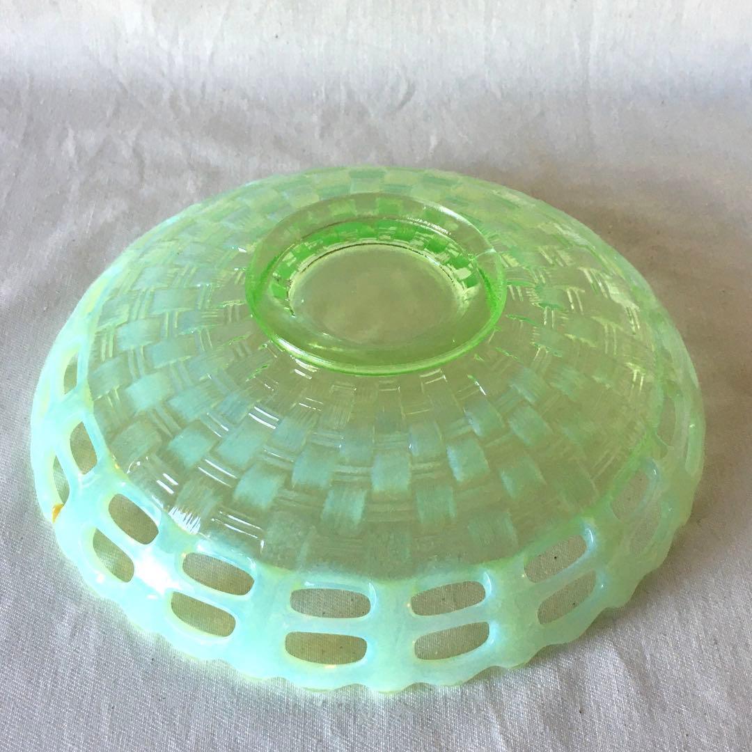 ガラスプレート　アンティーク　アメリカ　フェントン