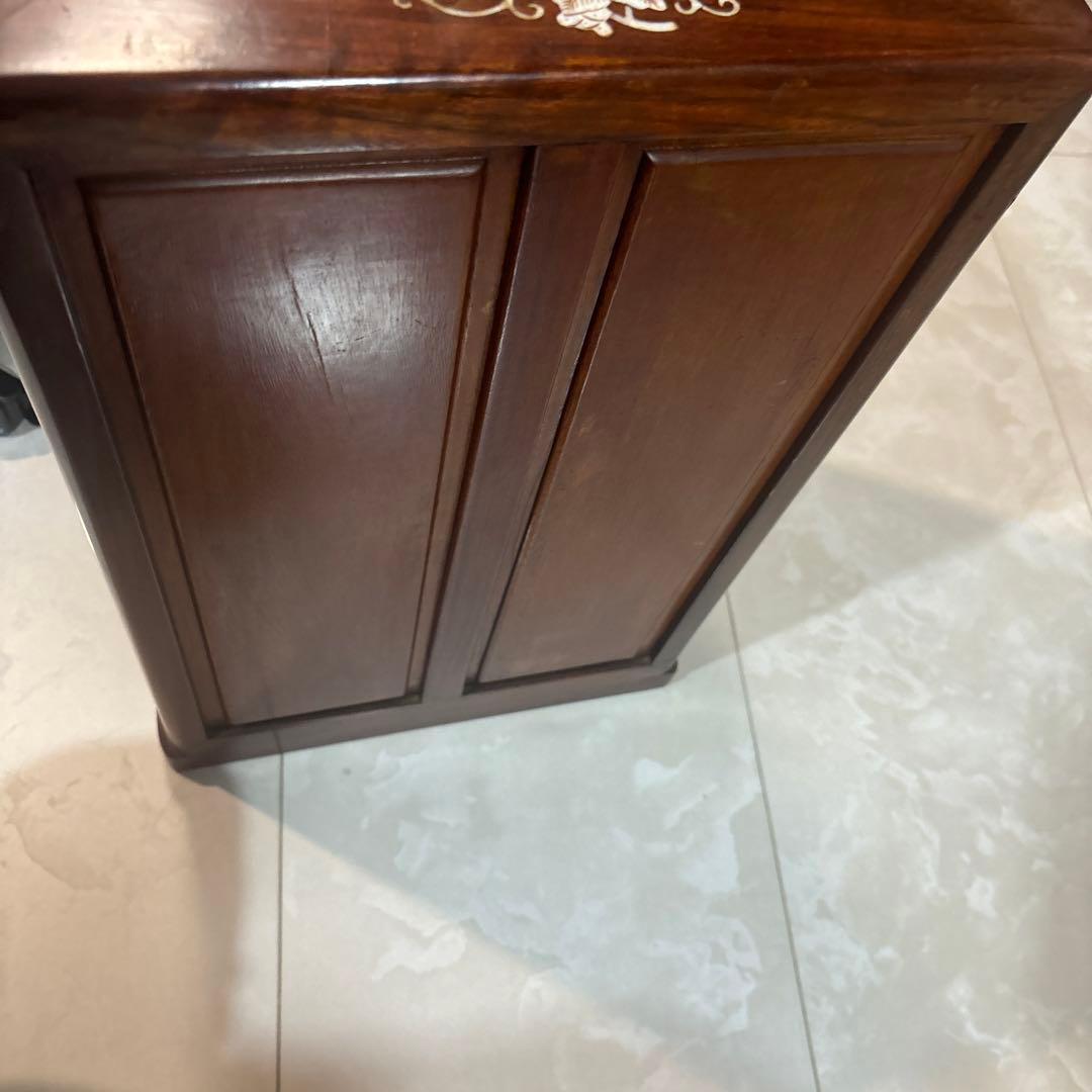 引き出し　小引き出し　家具　螺細　花梨　4段