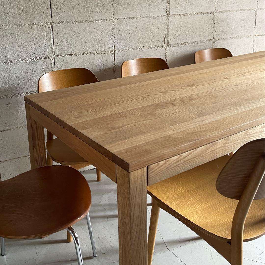 専用　美品　MUJI無印良品　ダイニングテーブル　オーク無垢　椅子２脚3点セット