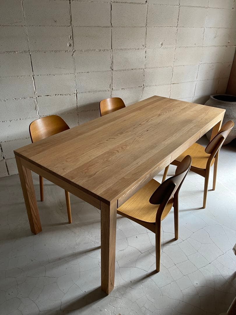 専用　美品　MUJI無印良品　ダイニングテーブル　オーク無垢　椅子２脚3点セット
