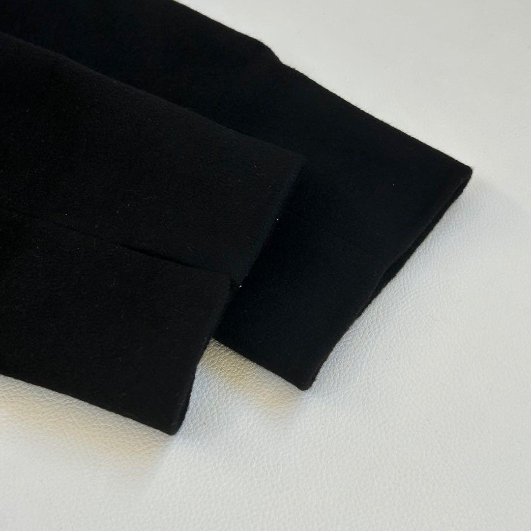 美品、ランバンコレクション ロングチェスターコート アンゴラ混 ファー衿付 40