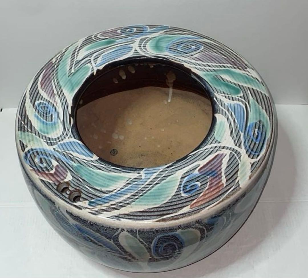 火鉢 大型 陶器 鉢カバー 観葉植物 メダカ　和風 レトロ アンティーク