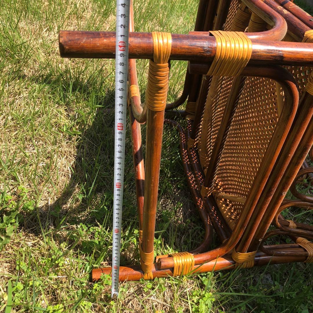 こ*ぶ様 【古家具】maruni Hiroshima 藤椅子　送料込み匿名配送