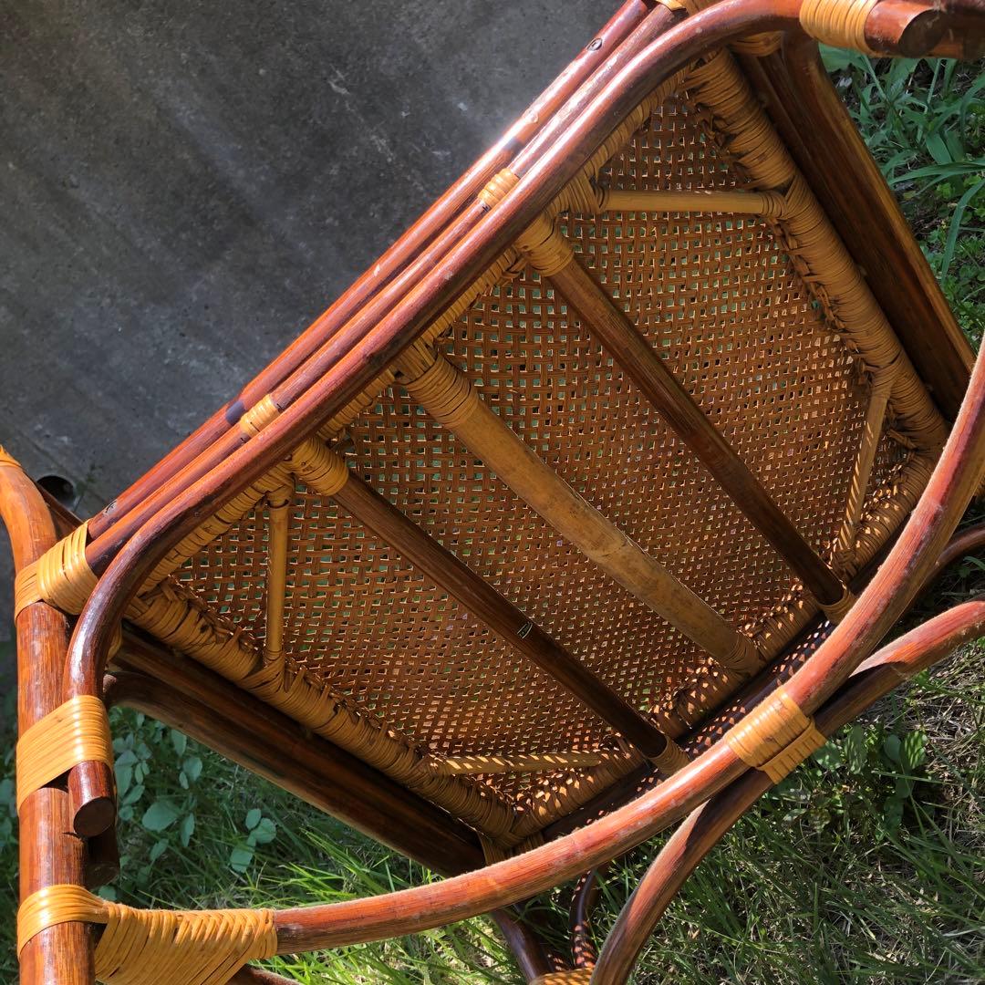 こ*ぶ様 【古家具】maruni Hiroshima 藤椅子　送料込み匿名配送