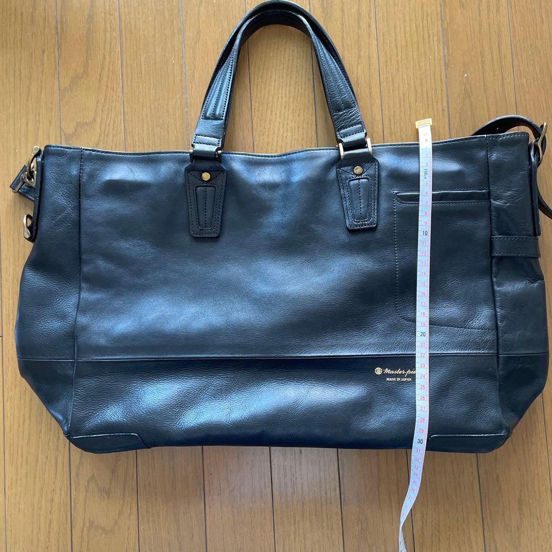【美品】マスターピース ビジネスバッグ 2way オールレザー A4 肩掛け