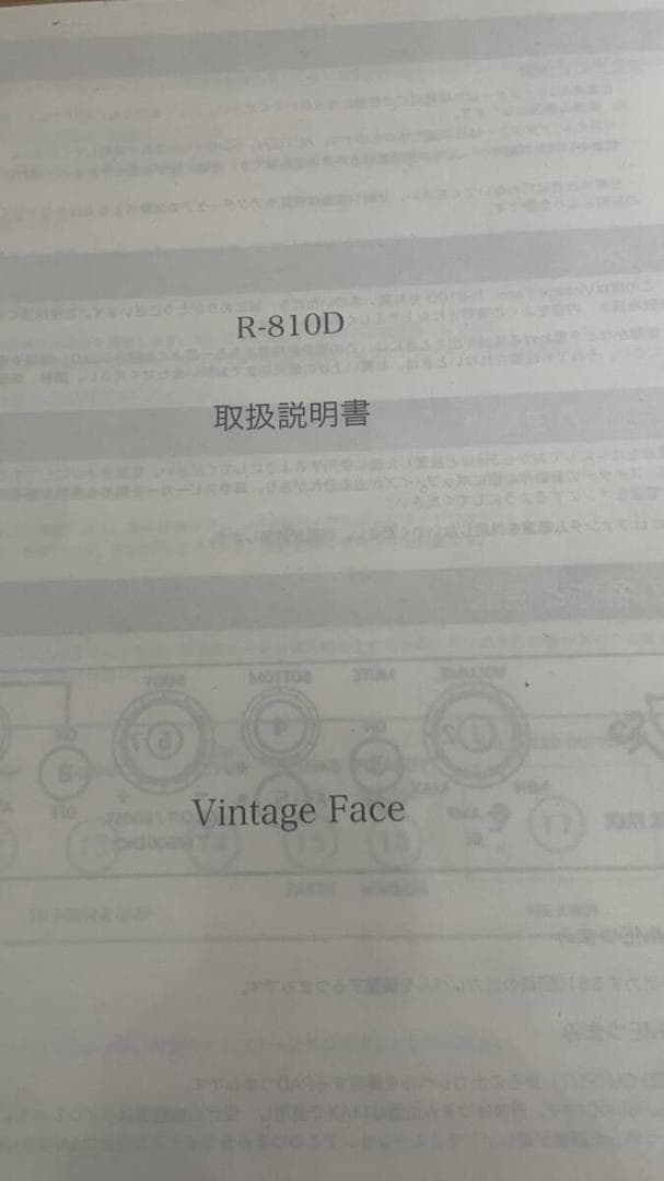 VINTAGE FACE R810D 生産完了品 国内産ハイエンドDIメーカー