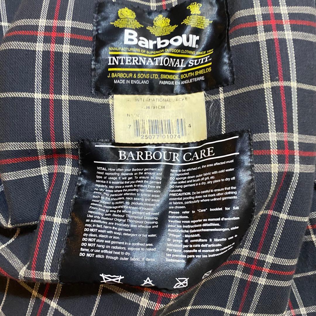 【90's】barbour international オイルドジャケット　36