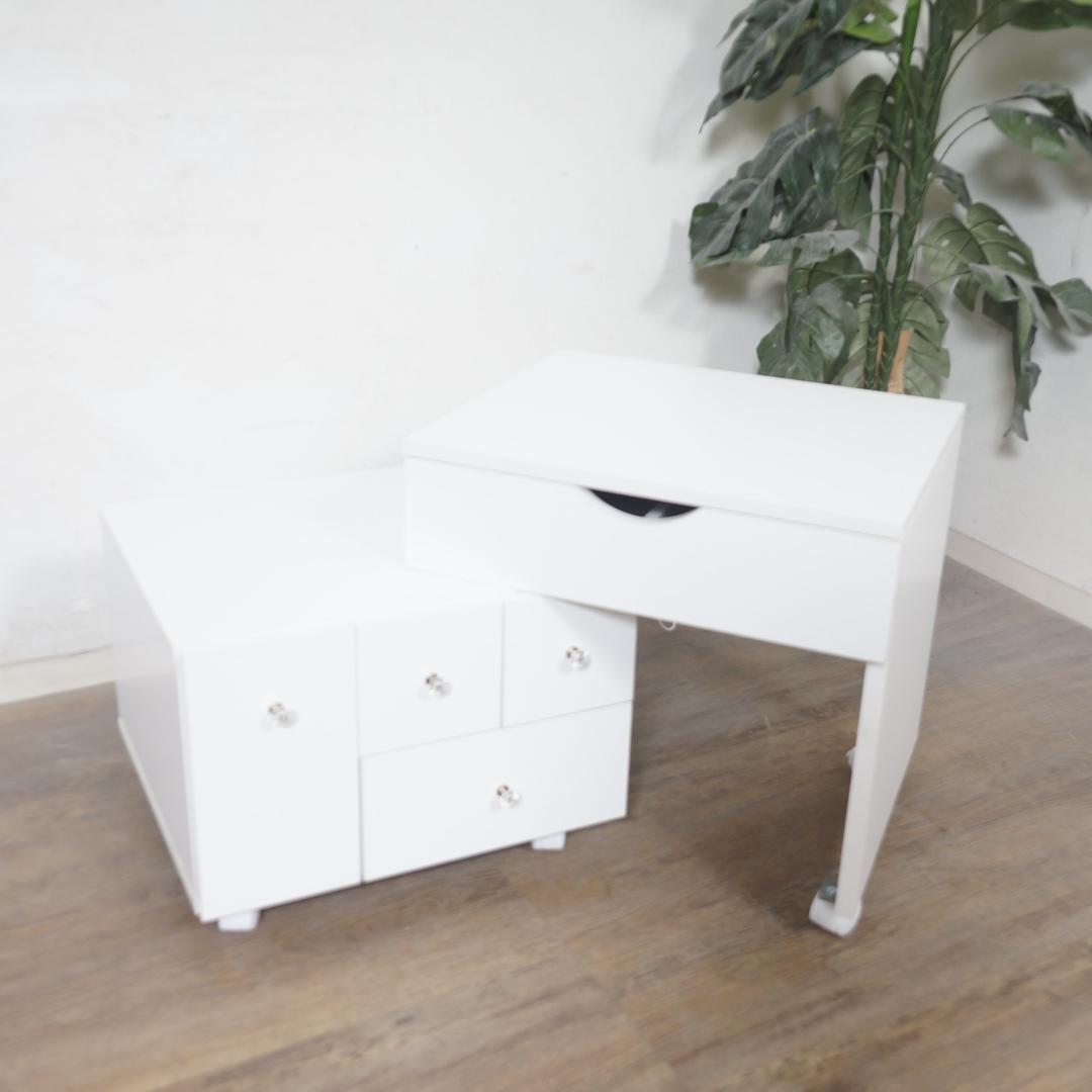 送料無料【新品】LED 女優ライト付き 大容量 コスメワゴン アウトレット