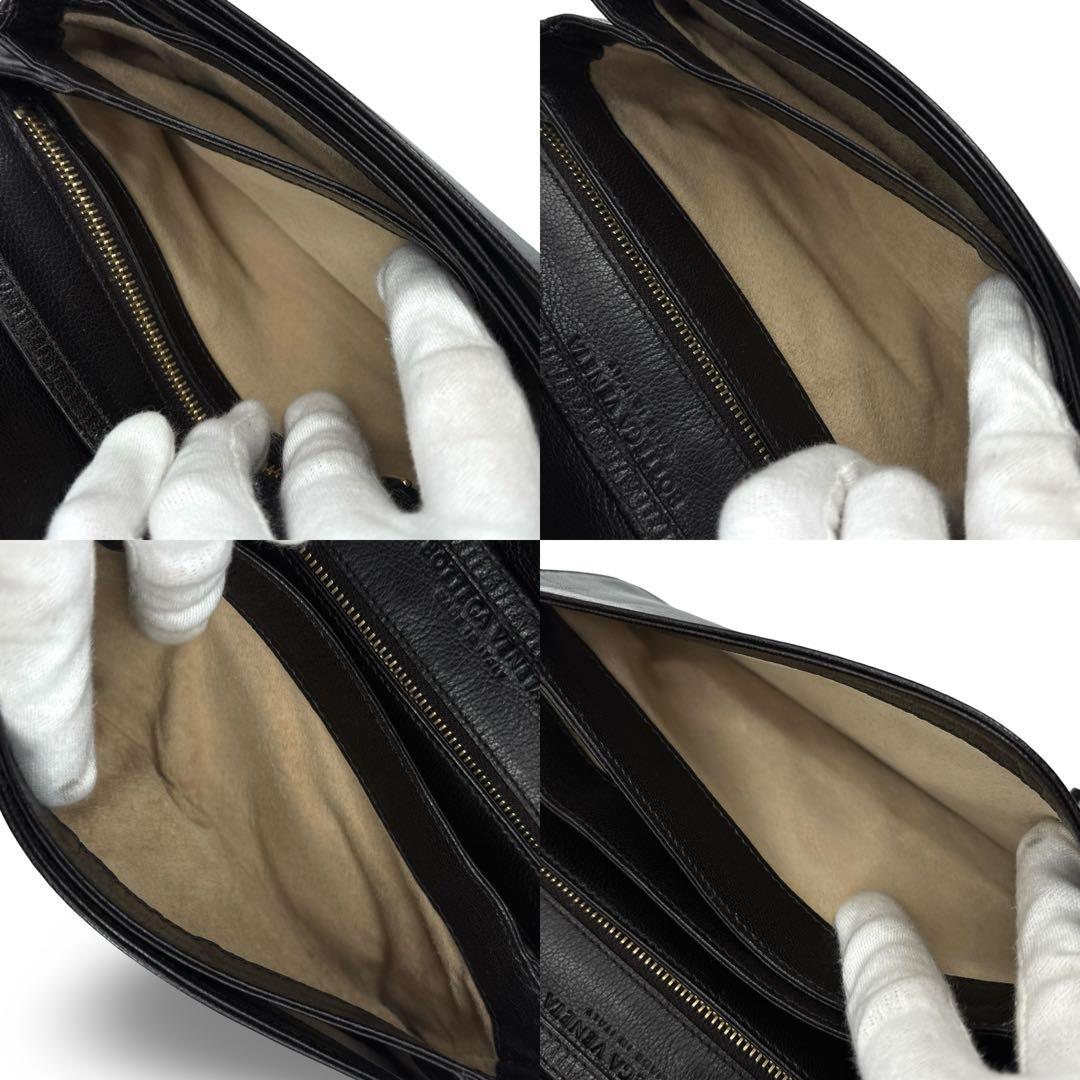 美品】ボッテガヴェネタ　ショルダーバッグ　２WAY ハンドバッグ　ロゴ　レザー