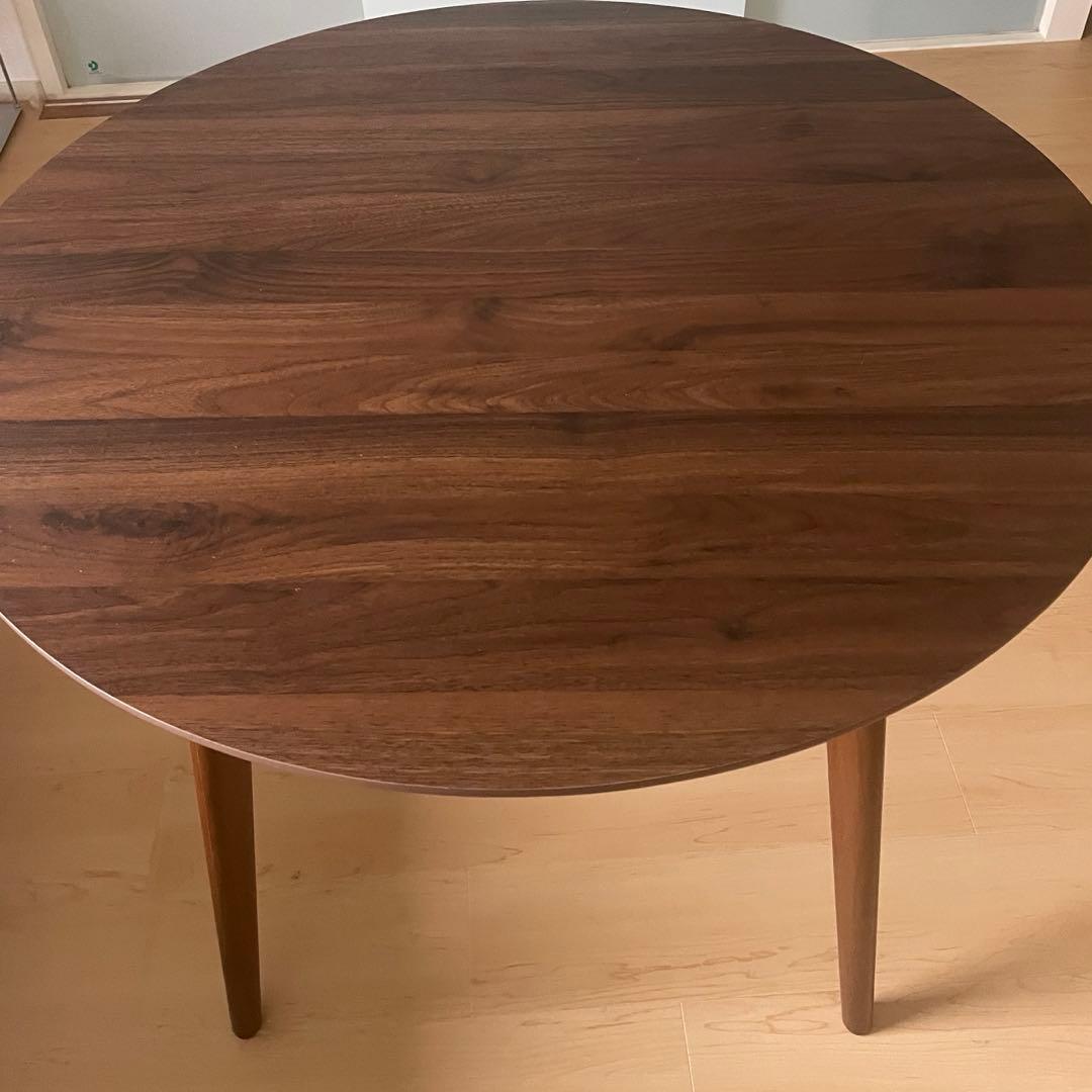 ブラウン円形テーブル 丸テーブル　直径90cm