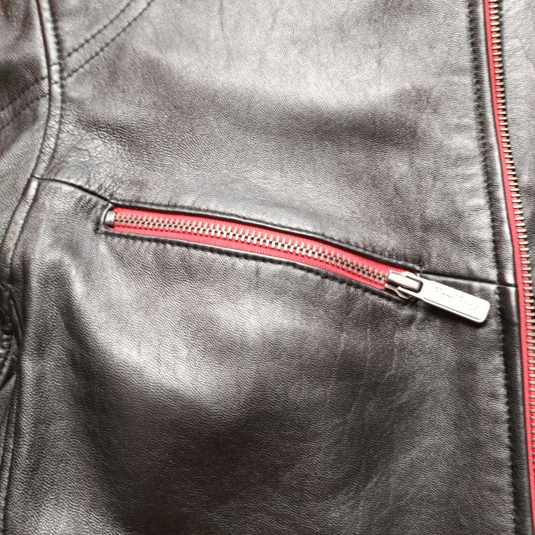 ハードロックカフェ革ジャン 黒(裏地赤)