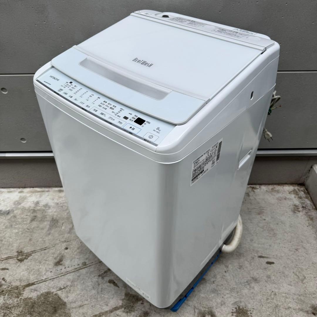 79⭐️2021年製★日立　洗濯機　8KG 大型　インバーター　 一人暮らし