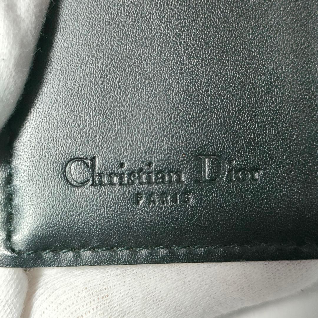 【極美品】ディオール オブリーク ジャガード サドル CD金具 三つ折り財布