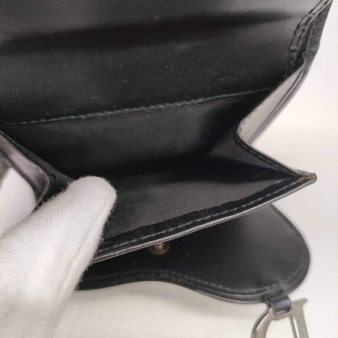 【極美品】ディオール オブリーク ジャガード サドル CD金具 三つ折り財布