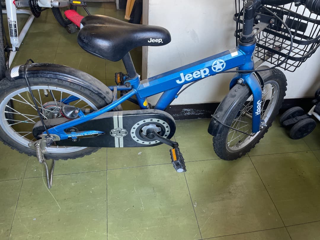 Jeep ジュニアサイクル 青 バスケット付き