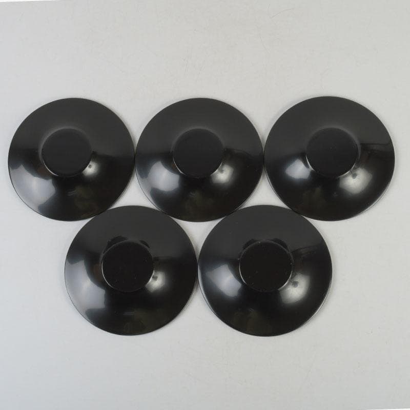 和食器　輪島塗　文化功労者　三谷吾一作　千羽鶴沈金　茶托　五客　共箱　V9771