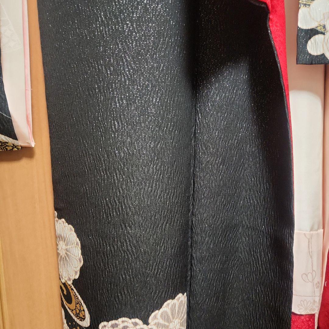ねね丹後ちりめん 振袖セット 黒 金