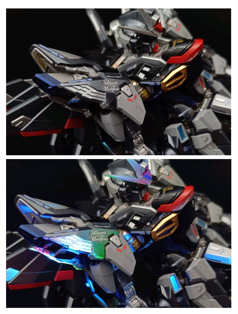 MGEX　ストライクフリーダムガンダム　ガンプラ　全塗装完成品　ブラックゴースト