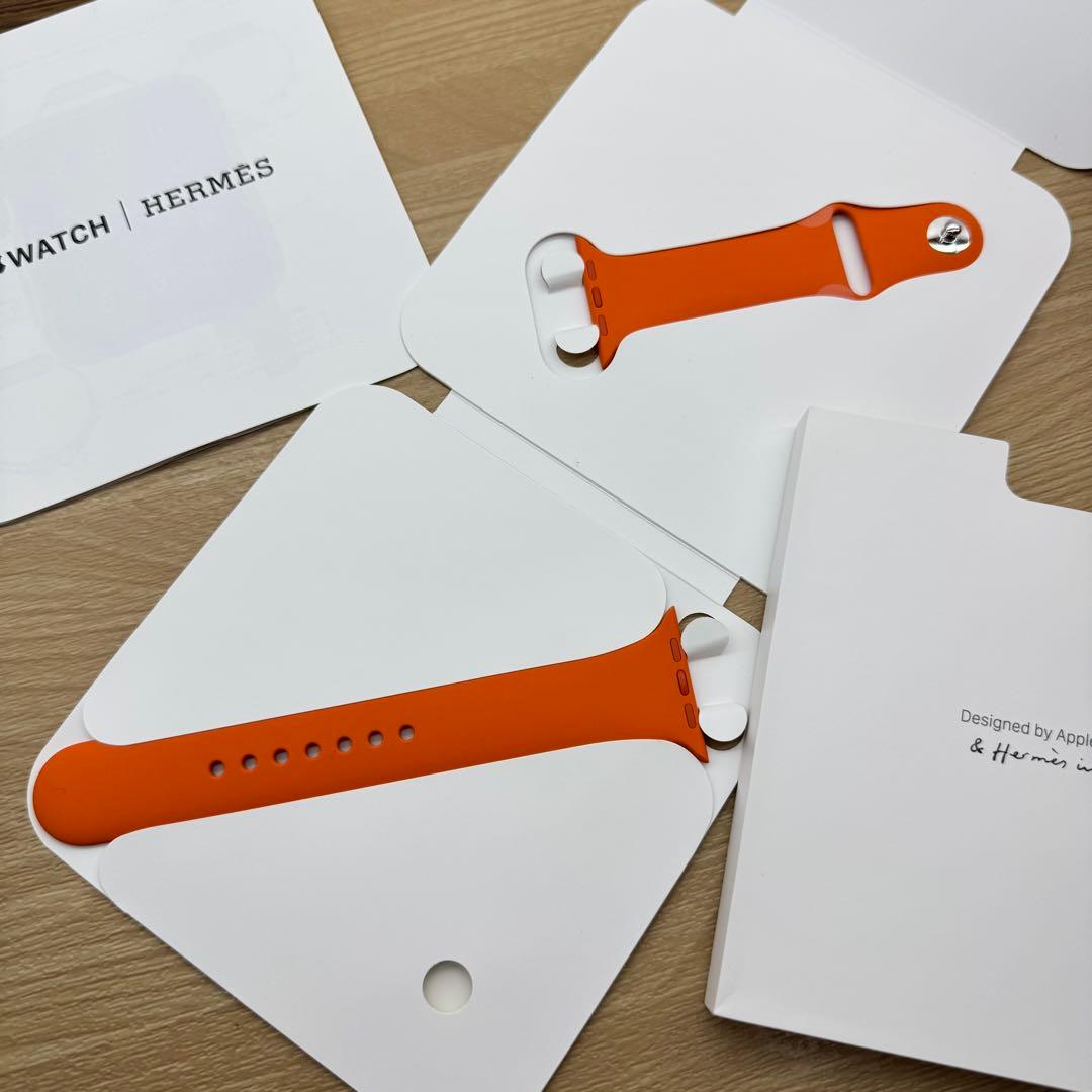 2220 Apple Watch エルメス　オレンジ　ラバー　スポーツバンド