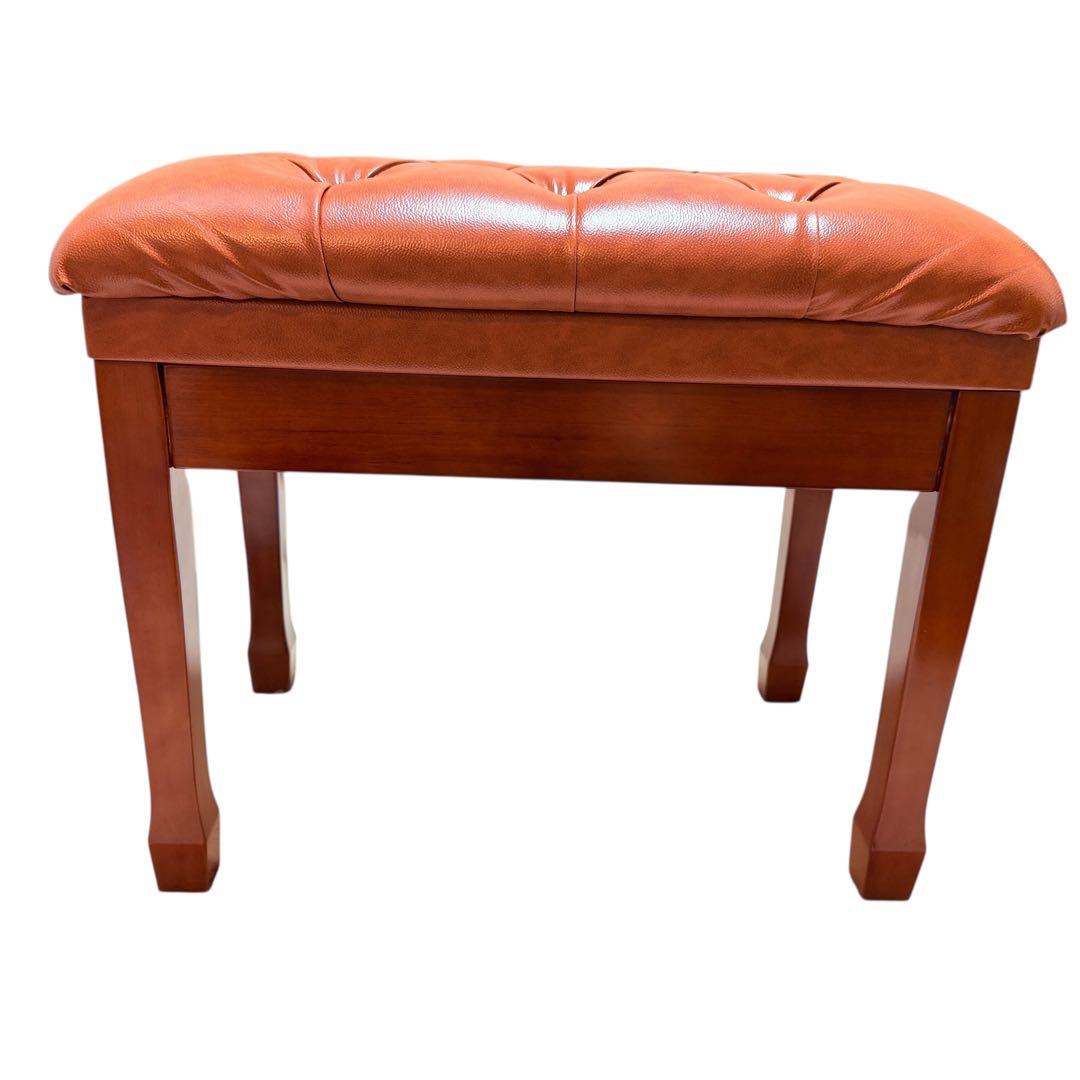 高級感　レザー　ピアノ用ベンチ　イス　高さ調整可能