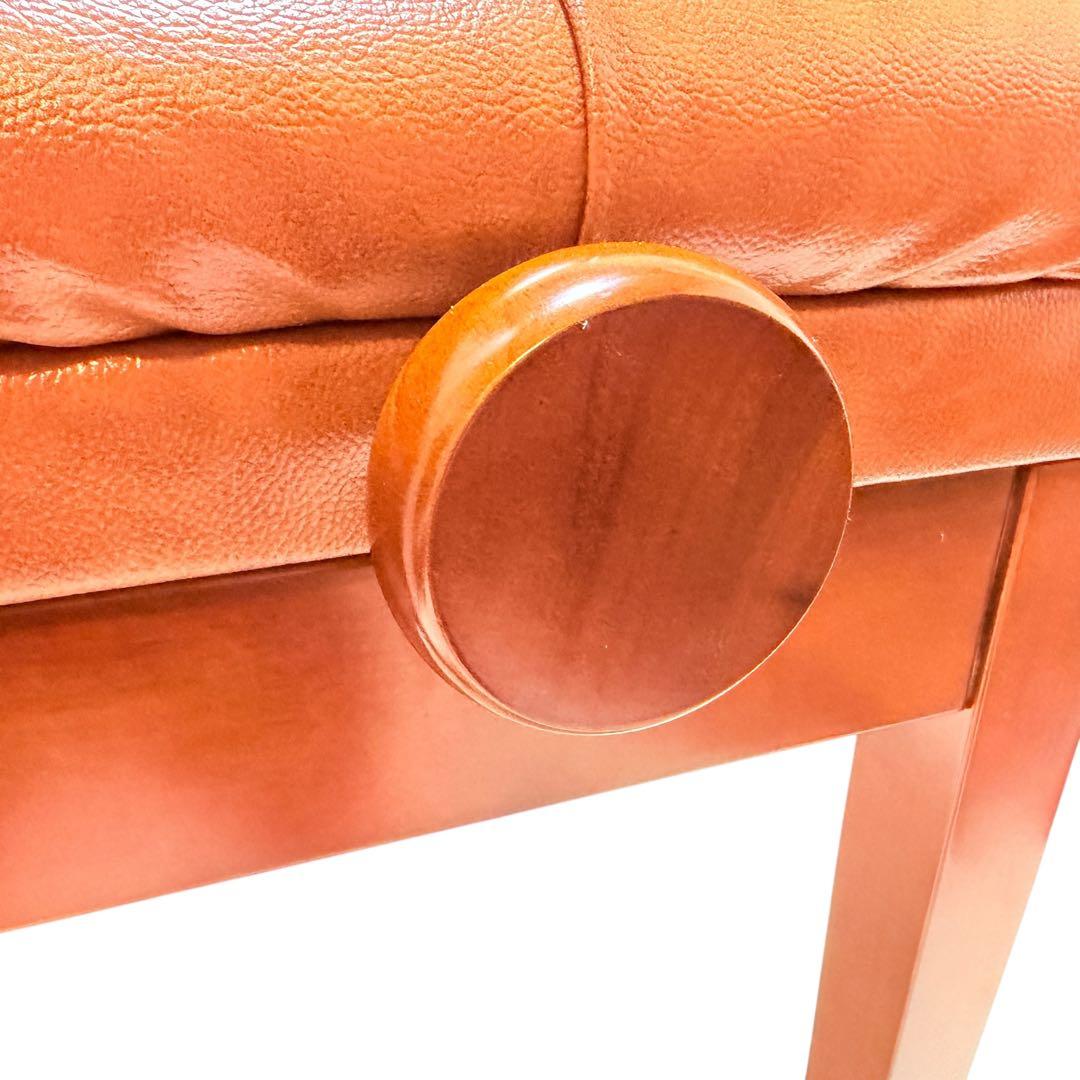 高級感　レザー　ピアノ用ベンチ　イス　高さ調整可能