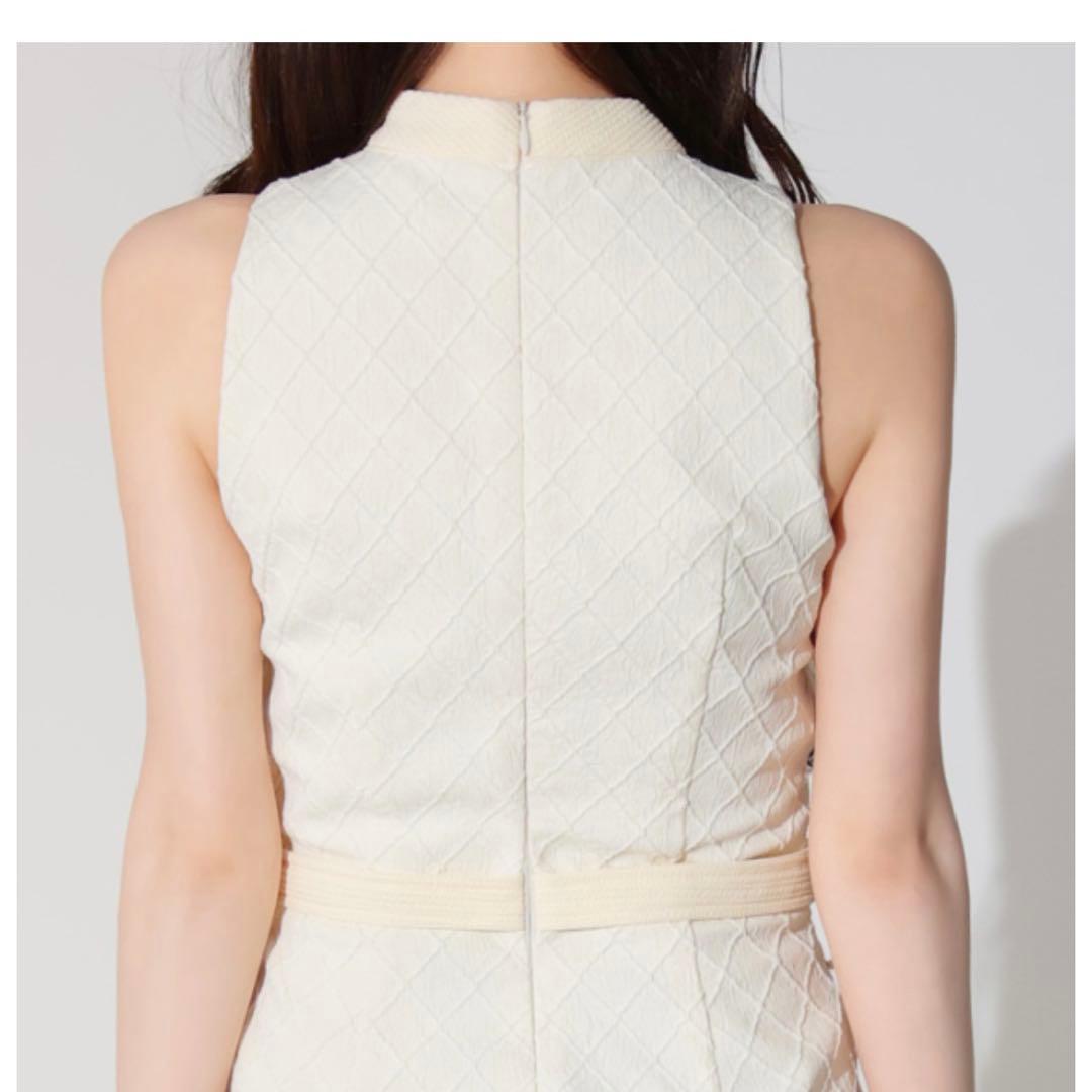 ROBE de FLEURS Glossy タイトドレス アイボリー