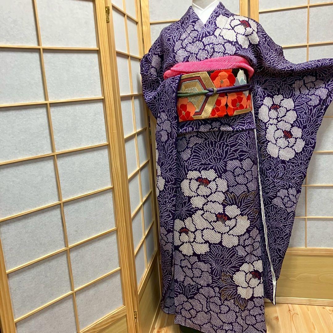 ひつじ様［4357］振袖 総絞り 金彩 成人式 卒業式 正絹 着物 袷