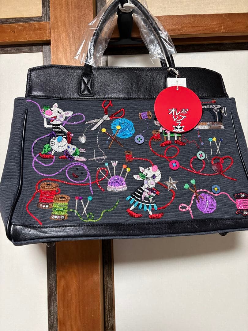 アルベロベロ ビーズ刺繍ハンドバッグ