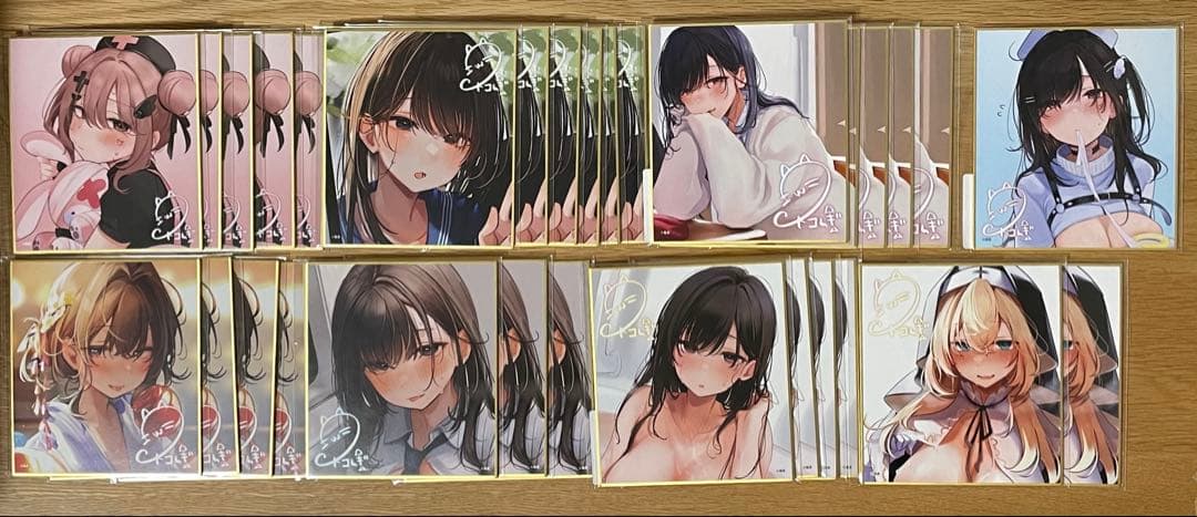 猫麦 DMMスクラッチ くじ アクリルスタンド 色紙 缶バッジ 7万円分