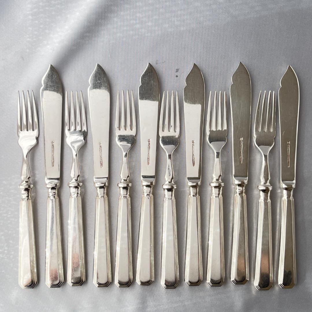 【Mappin & Webb】 アールデコ カトラリーセット 12本組 マッピン